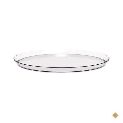 Bandeja Redonda 28cm Glassy Crippa Transparente Servir Restaurante Bar…