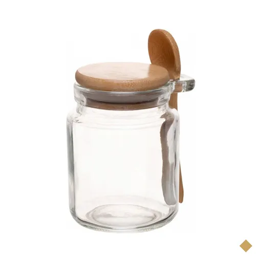 Porta Condimentos 270ml Redondo com Colher e Tampa Hermética