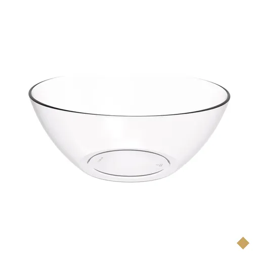 Tigela Pequena Transparente Crippa Travessa Redonda 2,3L Servir Salada Sobremesa