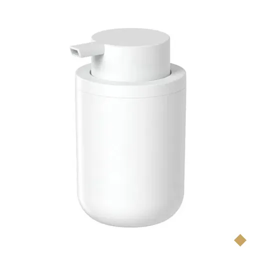 Porta Sabonete Líquido Bold Branco Fosco Dispenser Sabonete 300ml Banheiro Ou