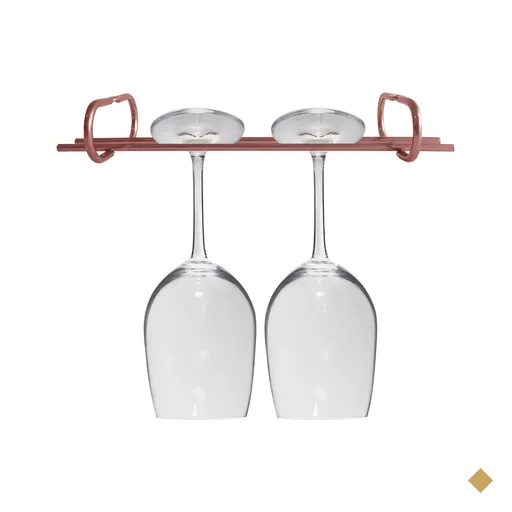 Suporte Porta Taças Reto 25cm Organizador De Taças Suspenso Rose Gold