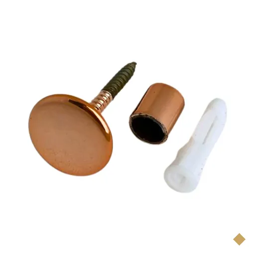 Gancho Cabide Pino 1,5cm de Metal Rose para Fixar Espelhos de Parede Duler