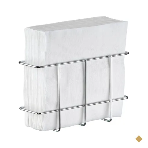 Porta Guardanapo Cromado de Mesa 13,5x6x9,5cm Cozinha Organizar Utimil