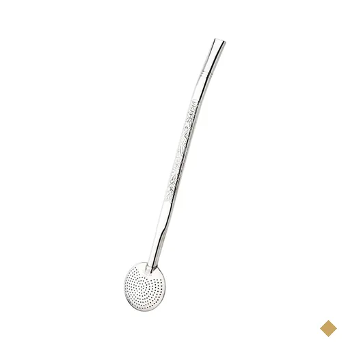 Bomba Inox Chata Trabalhada Chupeta Simples Bojo Redondo Cano De 8mmx23Cm