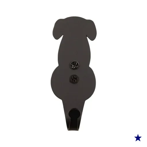 Gancho de Parede Cachorro 8cm Preto Pendurar Casacos Chapéus Bolsas Luft…