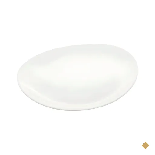 Prato Oval Branco Vidro Opalino Steak Essenza 30x26cm Profissional Avulso…
