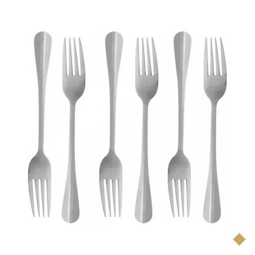 Jogo 6 Garfos para Mesa 20cm Aço Inox Positano Lyor Talheres Refeições