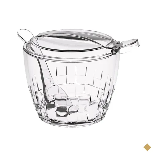Açucareiro Trama Crippa Com Tampa E Colher 400g Transparente Porta Açúcar