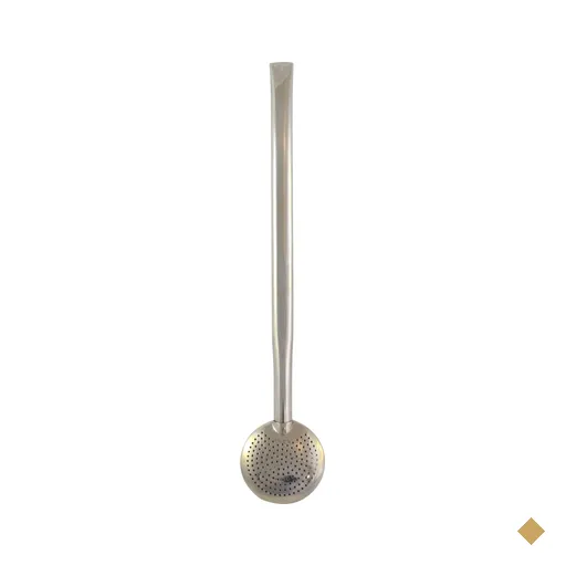Bomba 21cm Lisa Para Chimarrão Tererê Inteira Inox