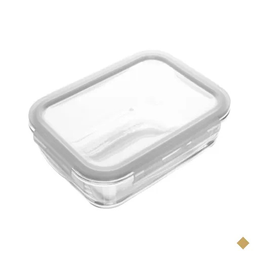 Pote Hermético Vidro com Tampa 640ml Lyor Transparente 17,5cm Porta…