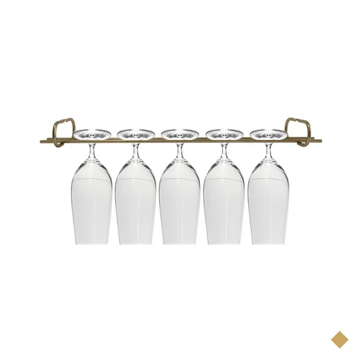 Suporte Para Pendurar Taças 42cm Organizador Porta Taças Suspenso Dourado