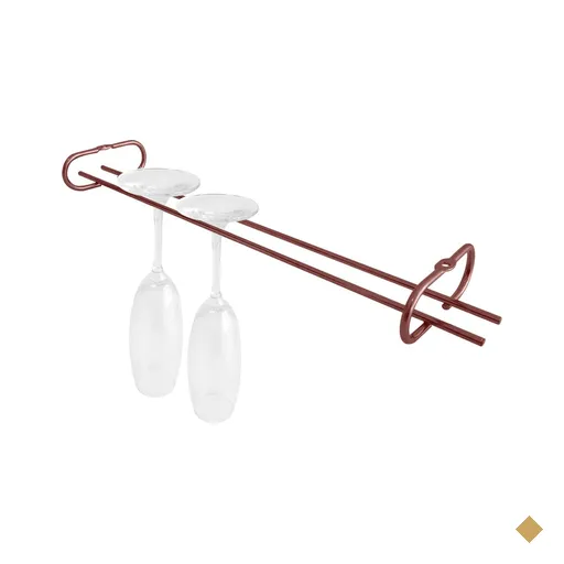 Suporte Para Pendurar Taças 42cm Organizador Porta Taças Suspenso Rose Gold