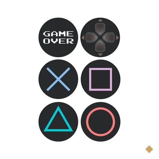 Conjunto 6 Porta Copos Com Caixa MDF Descanso De Copos de Mesa Gamer Ps4