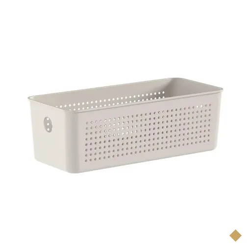 Cesto Organizador Multiuso 26x12x13cm Empilhável Perfurações 3L Flow…