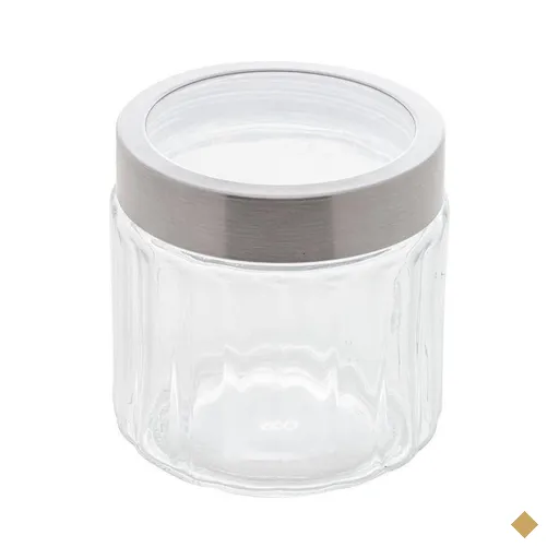 Pote de Vidro Borossilicato Porta Mantimentos Lyor 870ml Tampa Inox Sydney