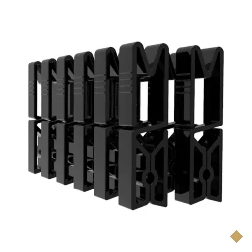 Conjunto 12 Prendedores de Roupas Preto Original Crippa Grampos Lavanderia