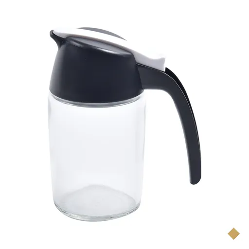 Meleira em Vidro com Alça Bico Dosador 250ml 15cm Kenya Preta