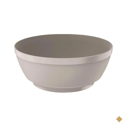 Saladeira Luna 3,5L Tigela Redonda Restaurante Plástico Bege Linha Servir Ou…
