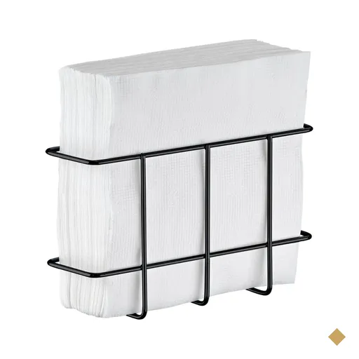 Porta Guardanapo Pequeno Cromado Preto Mesa Posta Utimil Cozinha Organizar
