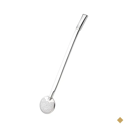 Bomba Inox Chata Lisa Chupeta Dupla Bojo Redondo Cano De 8mmx21Cm