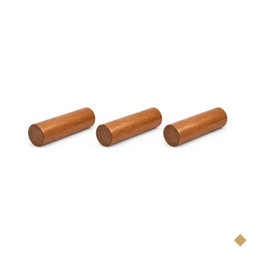 Kit 3 Cabideiros de Parede em Madeira Eucalipto Gancho Decorativo Premium