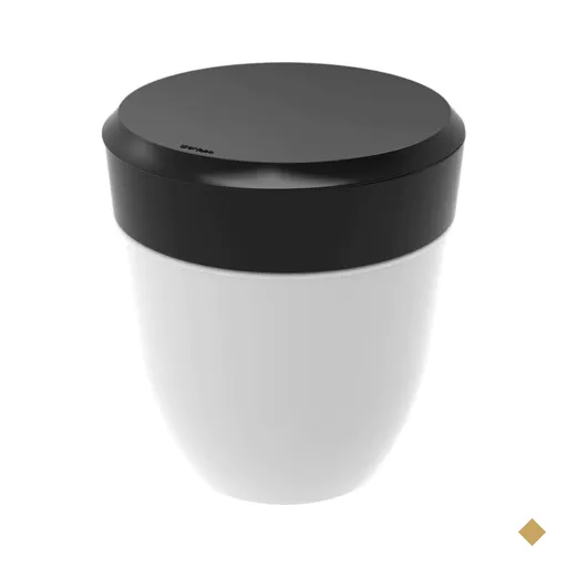 Lixeira Pequena Crippa para Cozinha Pia Com Aro Interno 2,5L Redonda Branco e…