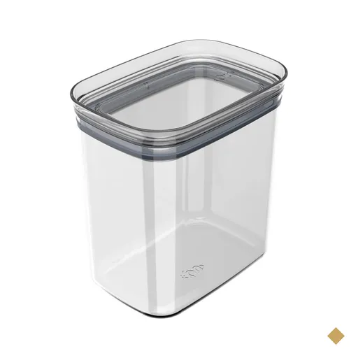 Pote Hermético Médio Retangular com Tampa 1,5 Litros Porta Mantimentos…
