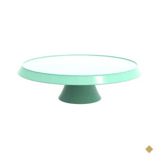 Base Porta Bolos Tortas Doces com Pé 25cm Bubble Crippa Suporte Verde Menta