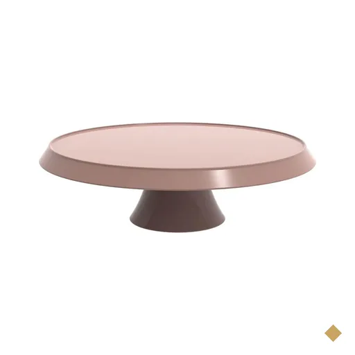 Base Porta Bolos Tortas Doces 25cm com Pé Bubble Crippa Suporte Amêndoa