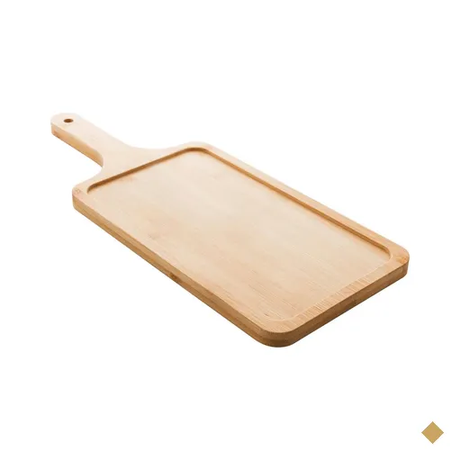 Tábua de Bambu para Servir 39x15cm Lyor Hambúrguer Petisco Frios Mesa Posta
