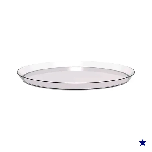 Bandeja Redonda 34cm Glassy Crippa Transparente Servir Restaurante Bar…