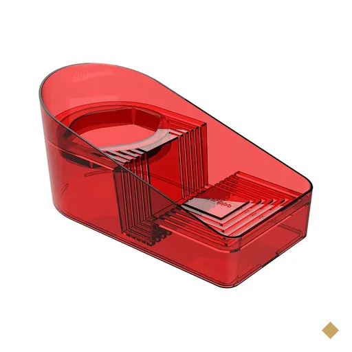 Porta Detergente com Suporte para Sabão e Esponja Vermelho Smart S Crippa Pia…