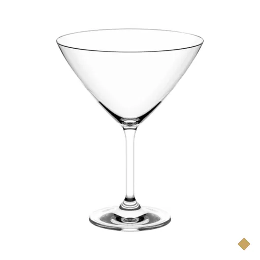 Taça Para Martini Titânio Copo Dry Cristal Drink 210ml Haus
