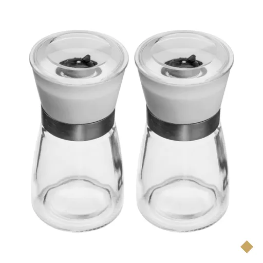 2 Moedores de Pimenta Sal Temperos 170ml Lyor em Vidro C/ Moinhos de Cerâmica…