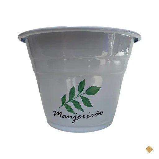 Vaso ou cachepot 10 x 15 aluminio para tempero Manjericao