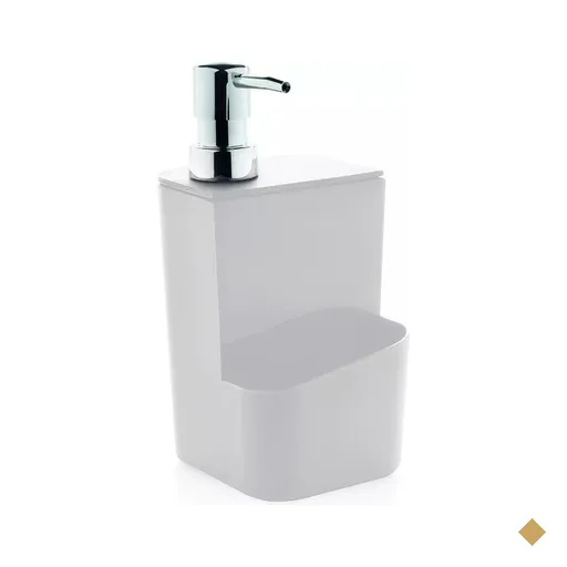 Dispenser Para Detergente Esponja 650ml Sabão Líquido Branco