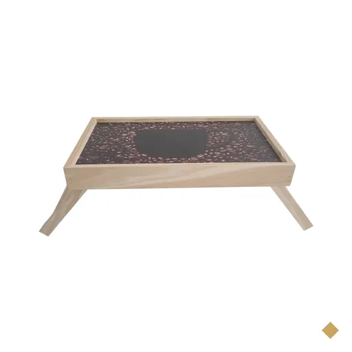 Mesa Para Café da Manhã Bandeja de Café na Cama com Pés Retráteis Madeira…