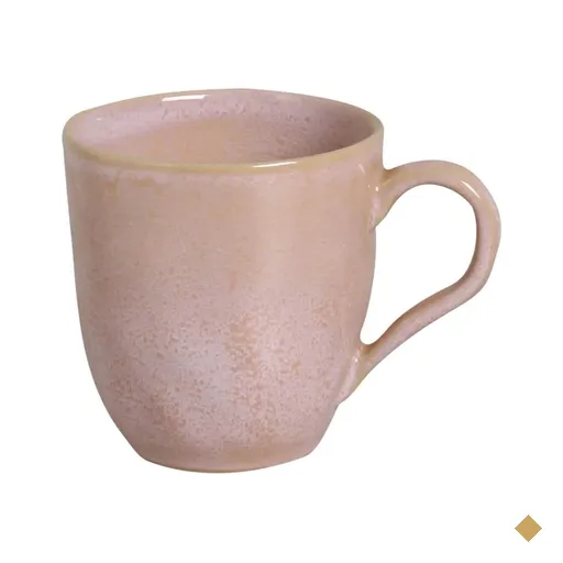 Caneca de Chá Cerâmica 273ml Rosa Xicara Avulsa Orgânico Litchi Porto Brasil