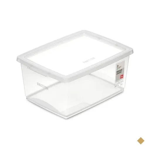 Caixa Organizadora 7,5L Tampa Click Ordene My Closet Plástica Transparente…