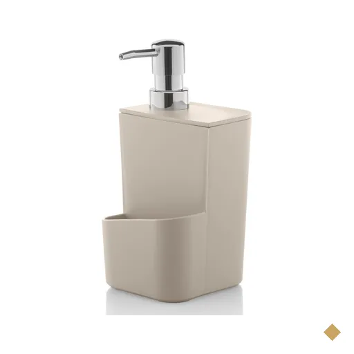 Dispenser Para Detergente Esponja 650ml Sabão Líquido Bege