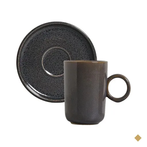 Xícara para Café e Pires Cerâmica 90ml Porto Brasil Avulso Basic Dove…