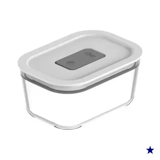 Pote De Vidro Borossilicato Hermético 370ml Fresh Lock Branco Marmita Ou…
