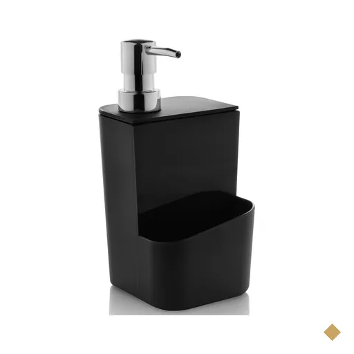 Dispenser Para Detergente Esponja 650ml Sabão Líquido Preto