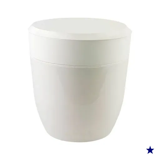 Lixeira Redonda Crippa Pequena Cozinha Pia Com Aro Interno 2,5L Branco