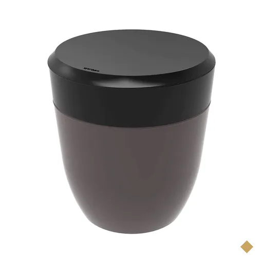 Lixeira 25l T Cinza Chumbo Pr Redonda Crippa Com Aro Interno Eta