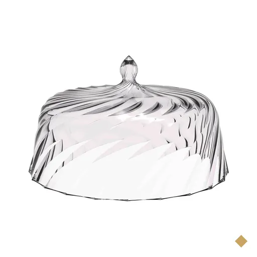 Cúpula de Plástico 25cm Transparente para Bolos Tortas Doces Pratos Glassy…