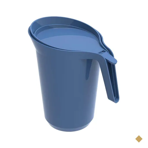 Jarra de Plástico com Tampa 2L Crippa Água Suco Bebidas Azul Madrugada