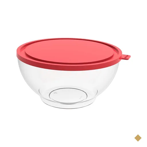 Pote com Tampa 3,1L Redondo Crippa Transparente e Vermelho Bacia Alimentos…