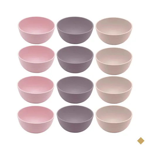 12 Bowls de Bambu Tigela Cumbuca 12x6cm Lyor Lines Sortidas Sobremesa Petiscos…