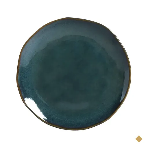 Prato de Sobremesa 19,5cm Orgânico Cerâmica Porto Brasil Azul Oceano Mesa…